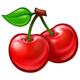 juicy fruit coins hold and win cherry symbol icon