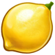 juicy fruit coins hold and win lemon symbol icon