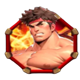 king of fighting red fighter symbol icon