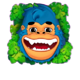 kong it up large blue monkey symbol icon