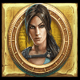 lara croft temples and tombs woman symbol icon