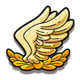 le zeus gold wing wreath symbol icon