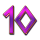 legends of sparta purple ten symbol icon