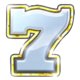liberty wins slot seven white symbol icon