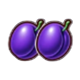 lightning coins hold and spin purple plums symbol icon