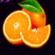 lightning fruits quad oranges symbol icon