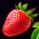 lightning fruits quad strawberry symbol icon