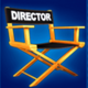 lights camera action director seat symbol icon