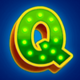 lights camera action q symbol icon
