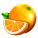 love and luck joker orange fruit symbol icon
