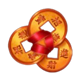 lucky asia coins symbol icon