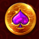 lucky coins ace symbol icon