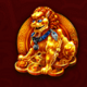 lucky coins lion symbol icon