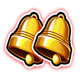 lucky hot coins bells symbol icon
