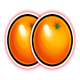 lucky hot coins oranges symbol icon