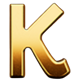 lucky koins k symbol icon