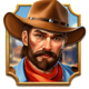 lucky sheriff hold and win gunman symbol icon