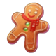 mad hit ho ho hot pudding gingerbread man symbol icon