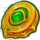 madame veyra gold emerald amulet symbol icon