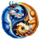 magnet storm dragon charm yin yang dragons symbol icon