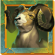 majestic wolf ram symbol icon