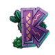 masked mayhem k symbol icon