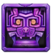maya ways purple jaguar mask symbol icon