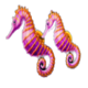mermaids fortune seahorse symbol icon