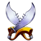 miao mi warriors crossed scimitars symbol icon