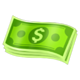 money 5 booster dollar bill symbol icon
