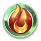 moon princess power of love fire symbol icon