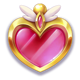 moon princess power of love heart symbol icon