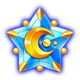 moon princess stargazing blue star symbol icon
