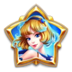 moon princess stargazing blue symbol icon