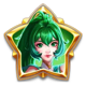 moon princess stargazing green symbol icon