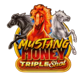 mustang money triple shot logo symbol icon