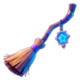 mysterious witch broomstick symbol icon