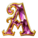 mysterious witch letter a symbol icon