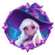 mysterious witch white witch symbol icon