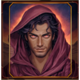mystic mirage hooded man symbol icon