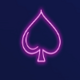neon light fruits ace symbol icon
