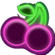 neon party cherries symbol icon