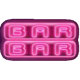 neon party double bar symbol icon