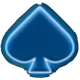 neon party spade symbol icon