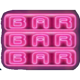neon party triple bar symbol icon