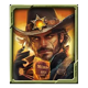 neon west sheriff character symbol icon