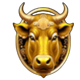niu zhuan qian kun 2 bull golden symbol icon
