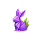 origami quest rabbit symbol icon