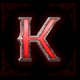 outlaw waysfecta k letter symbol icon