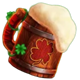 padric and pixie beer mug symbol icon